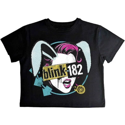 Blink 182 Womens/Ladies Blind Date Crop Top Ribbed Striped Patterned