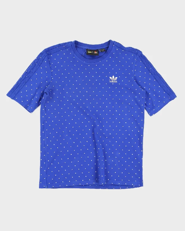 Blue Adidas X Pharrell Williams T-Shirt - S Welt Pockets Slit Pockets