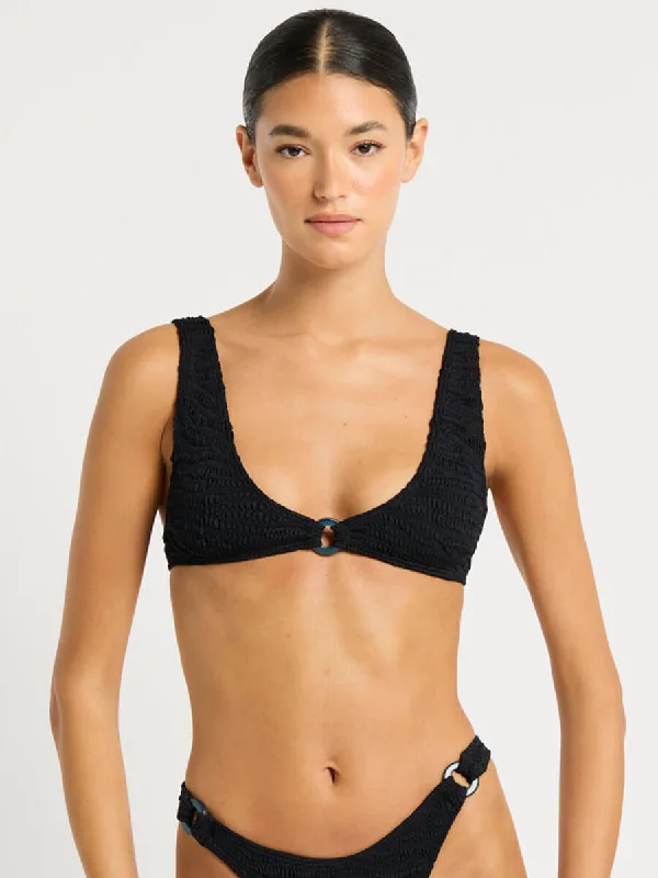 Ring Scout Crop Top in Black Tiger Anti-Shrink Durable Soft