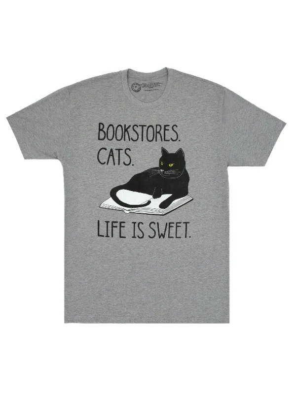 Bookstore Cats Unisex T-Shirt Sequined Glittery Shiny