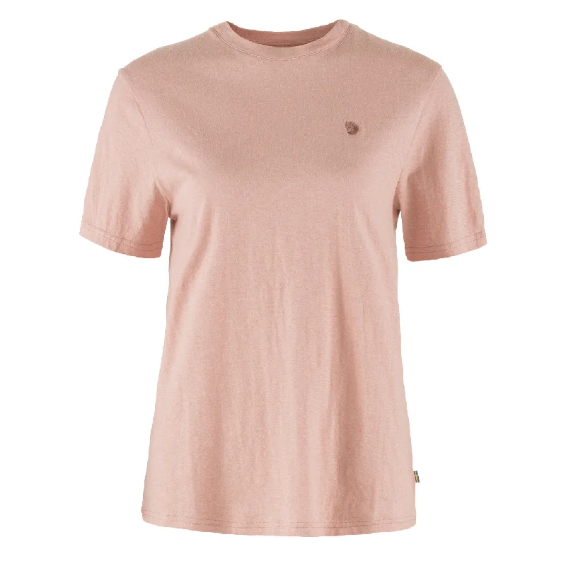 Fjallraven Womens Hemp Blend T-shirt Chalk Rose Cozy Warm Stylish