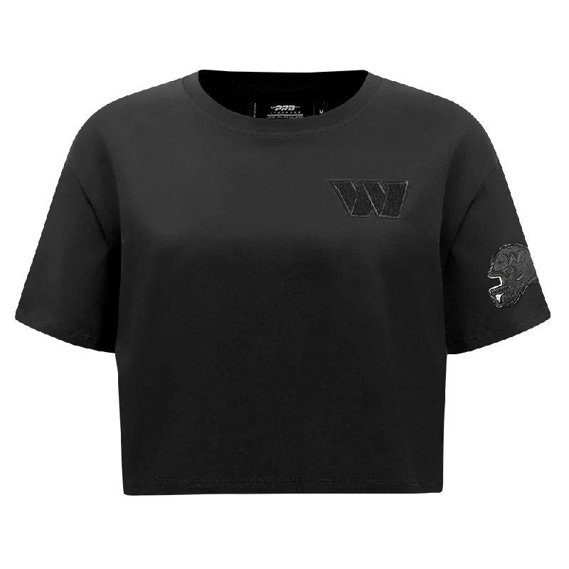 NFL MINNESOTA VIKINGS TRIPLE BLACK WOMEN'S SJ BOXY TEE (TRIPLE BLACK WOMEN'S) Thin T-Shirt Open Front Quick Dry