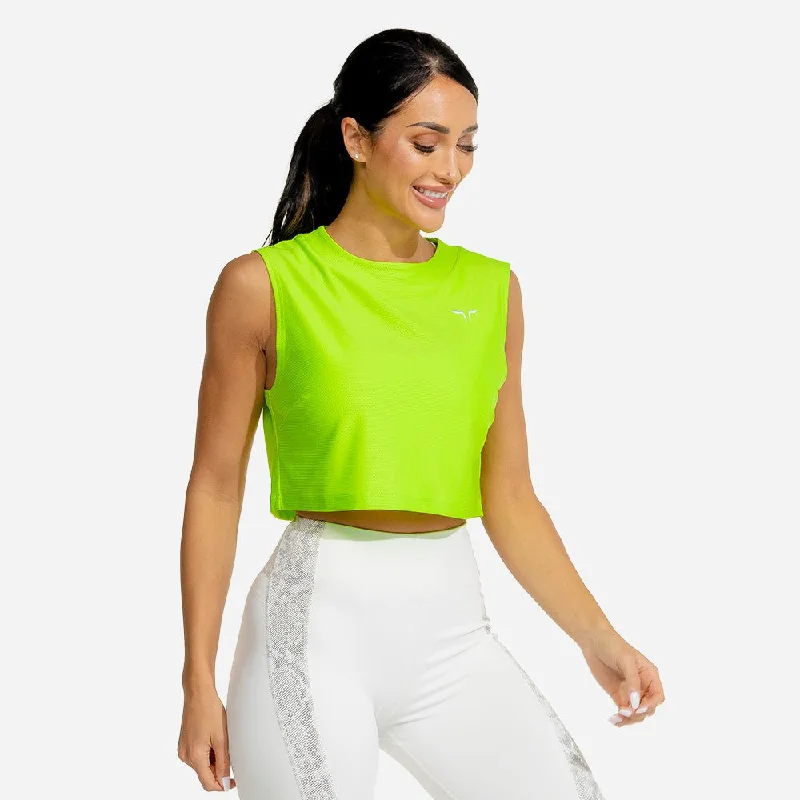 Limitless Crop Top - Neon Hooded Caped Shawl Collar