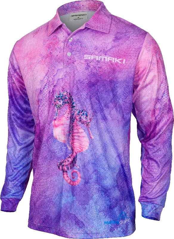 Samaki Seahorse V2 Adult Fishing Shirts Front Pockets Side Pockets Patch Pockets