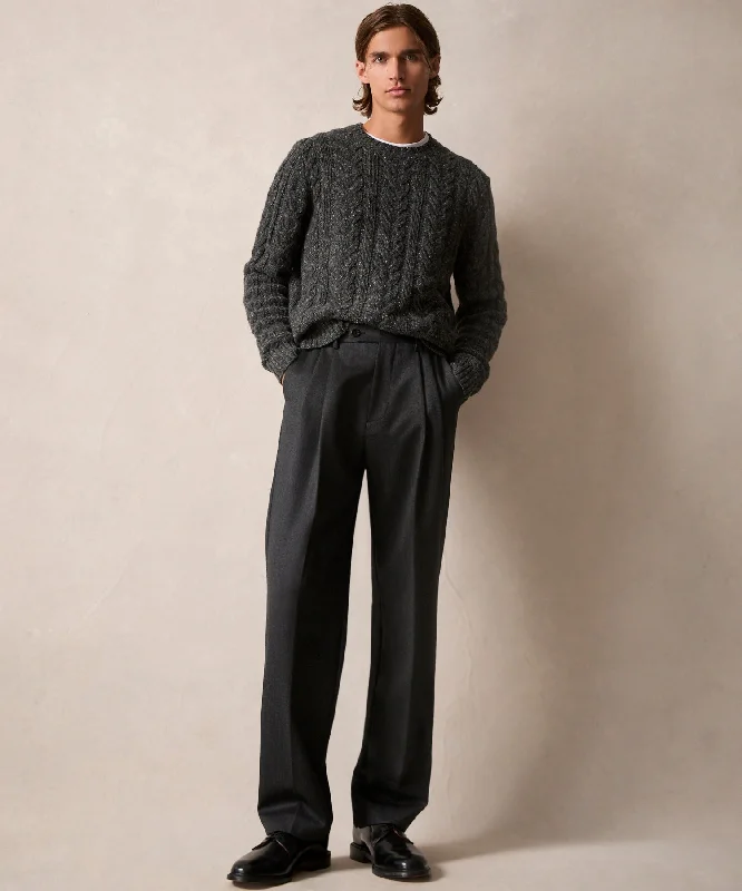 Italian Cavalry Twill Wythe Trouser in Charcoal Trousers cozy soft