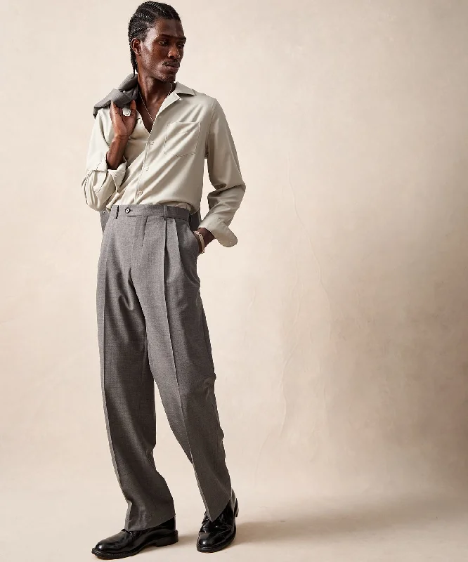 Italian Tropical Wool Wythe Trouser in Grey Trousers Favorite Customer