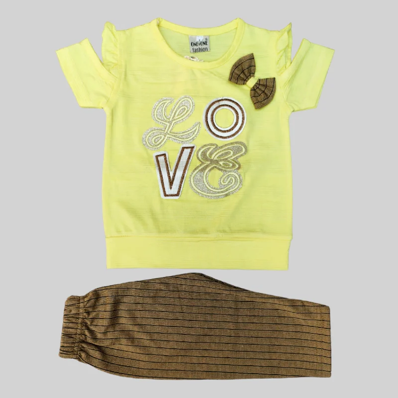 BG Love Lemon Yellow Shirt & Trouser 5182 Chinos Cotton Straight Leg