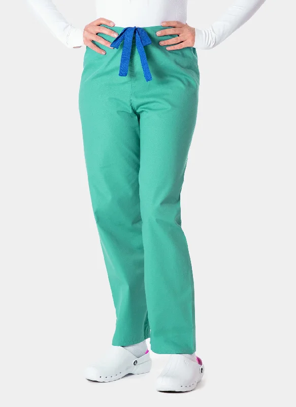 Budget Scrub Trousers - Mid Green Trousers Ceremony Elegant