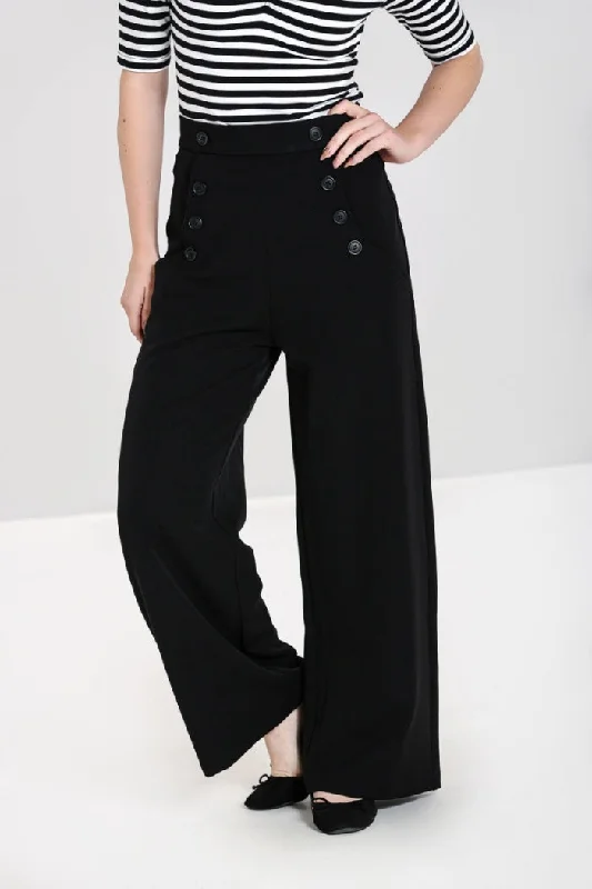 Carlie Swing Trousers - Navy Trousers Trousers Formal