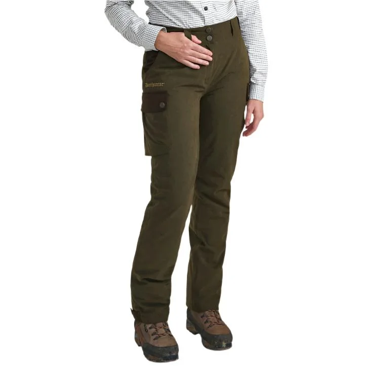 Deerhunter Ladies Eagle Trousers - Tarmac Green Trousers Bridal Satin