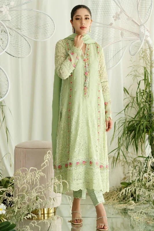 ZARA SHAH JAHAN - 3PC DHANAK EMBROIDERED SHIRT WITH DHANAK EMBROIDERED DUAPTTA AND TROUSER- RB11090 Trousers Satin Smooth