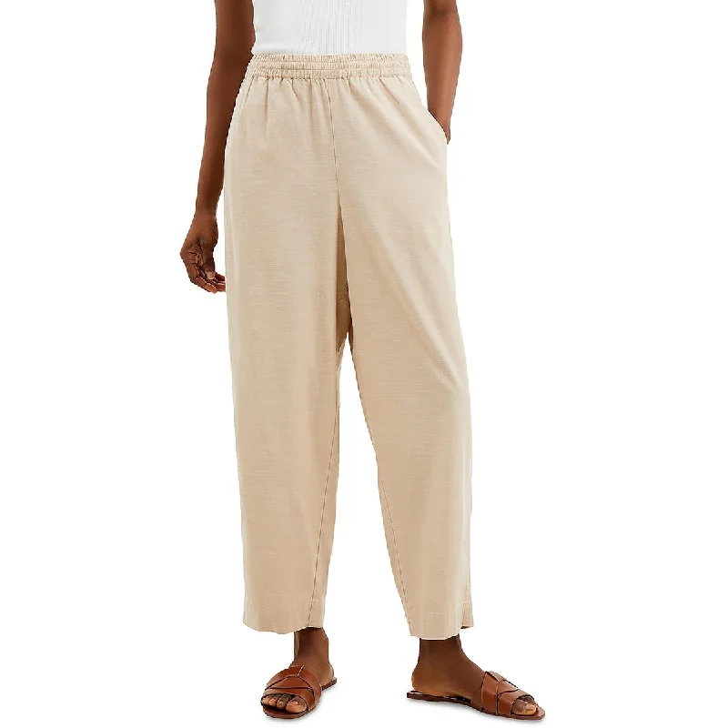 French Connection Womens Alania Slub  Trouser Pants Trousers Capri Summer