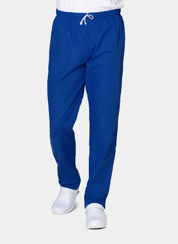 HappyFIT Unisex Scrub Trousers - Regal Blue (Galaxy) Trousers Bridal Satin