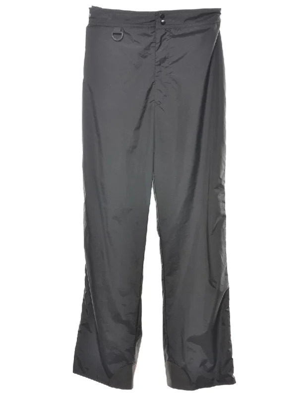 High Waist Black Ski Trousers - W28 Trousers Custom Made