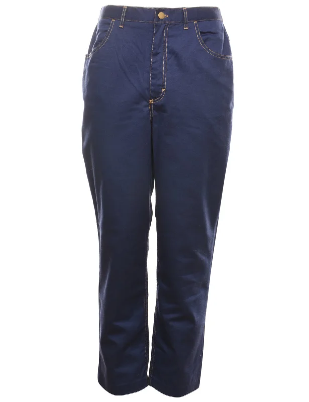 High Waist Dark Wash Denim Trousers - W29 L28 Trousers Recommended Stylist