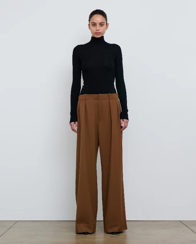 LOW RISE TROUSER / BROWN Trousers Essential Wardrobe