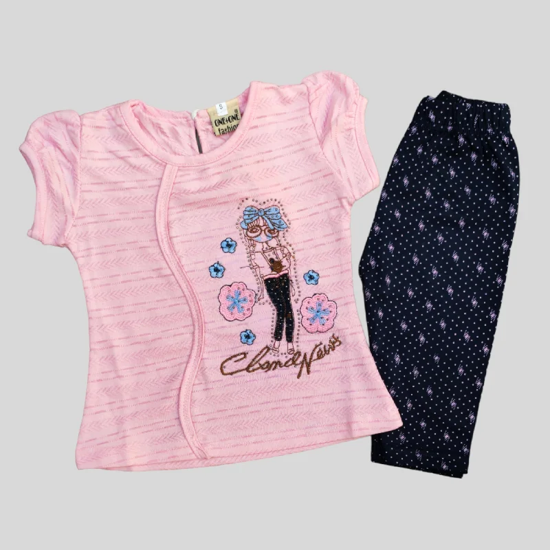 One + Girl Pink Shirt & Trouser 5203 Trousers Handmade Artisanal