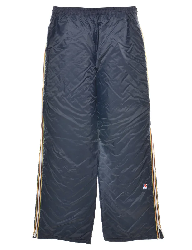 Wide Leg Navy Ski Trousers - W28 Trousers Recommended Stylist