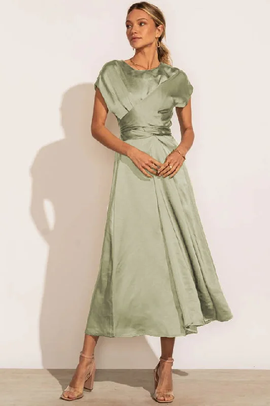 Scoop A-line Satin Bridesmaid Dress Tunics Seasonal trendy