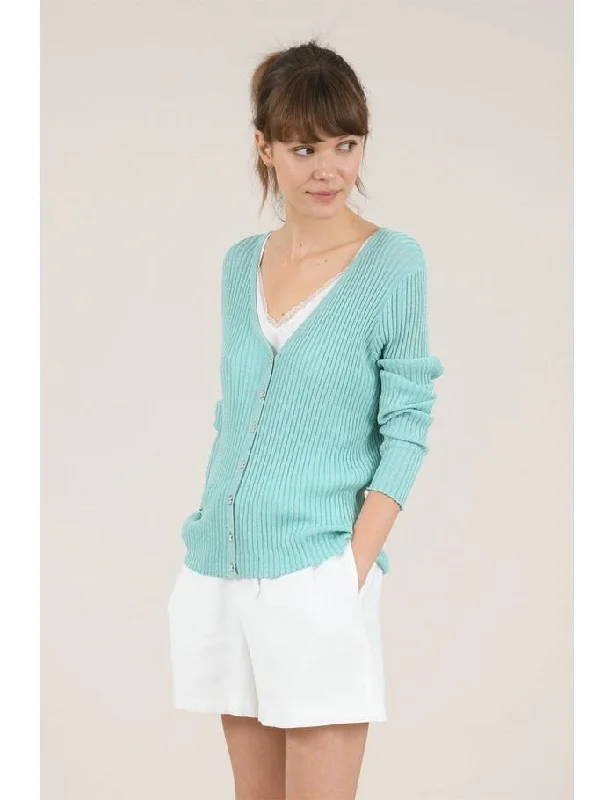 Molly Bracken Lurex Cardigan Elegant Classic Vintage