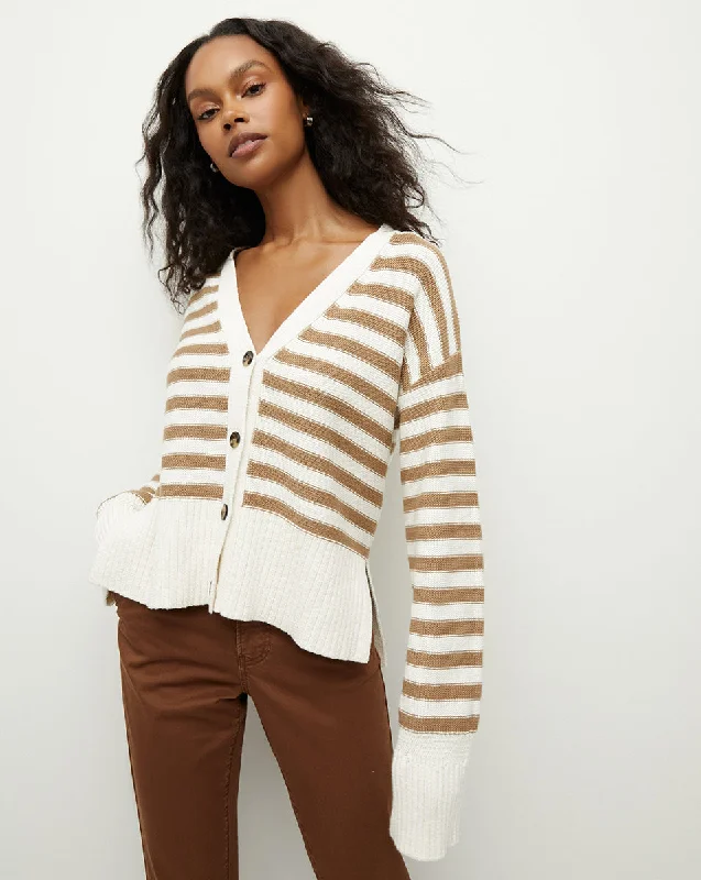 Saylor Cotton Cardigan Mesh Blend Leather Blend Suede Blend