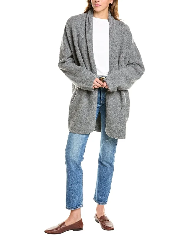 Vince Oversized Wool & Alpaca-Blend Cardigan Fleece Fabric Down Fabric Feather Fabric